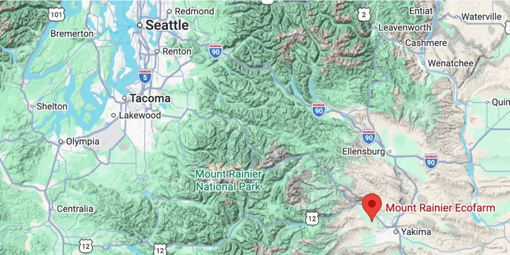 Map of Mount Rainier Ecofarm
